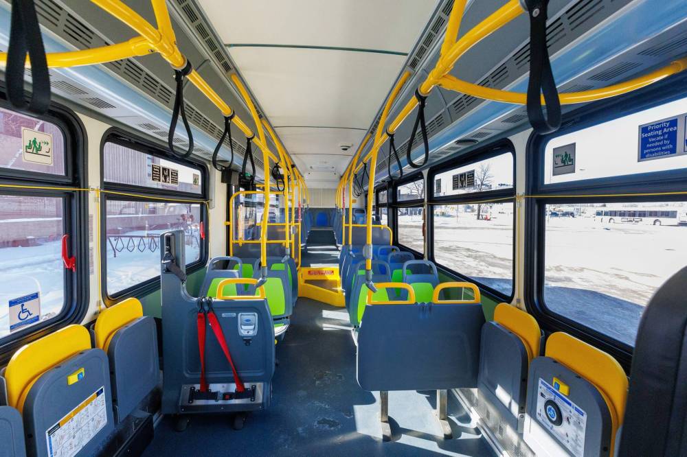 MIKE DEAL / FREE PRESS
Winnipeg's first zero-emission buses are expected to hit the roads for limited service starting in April.